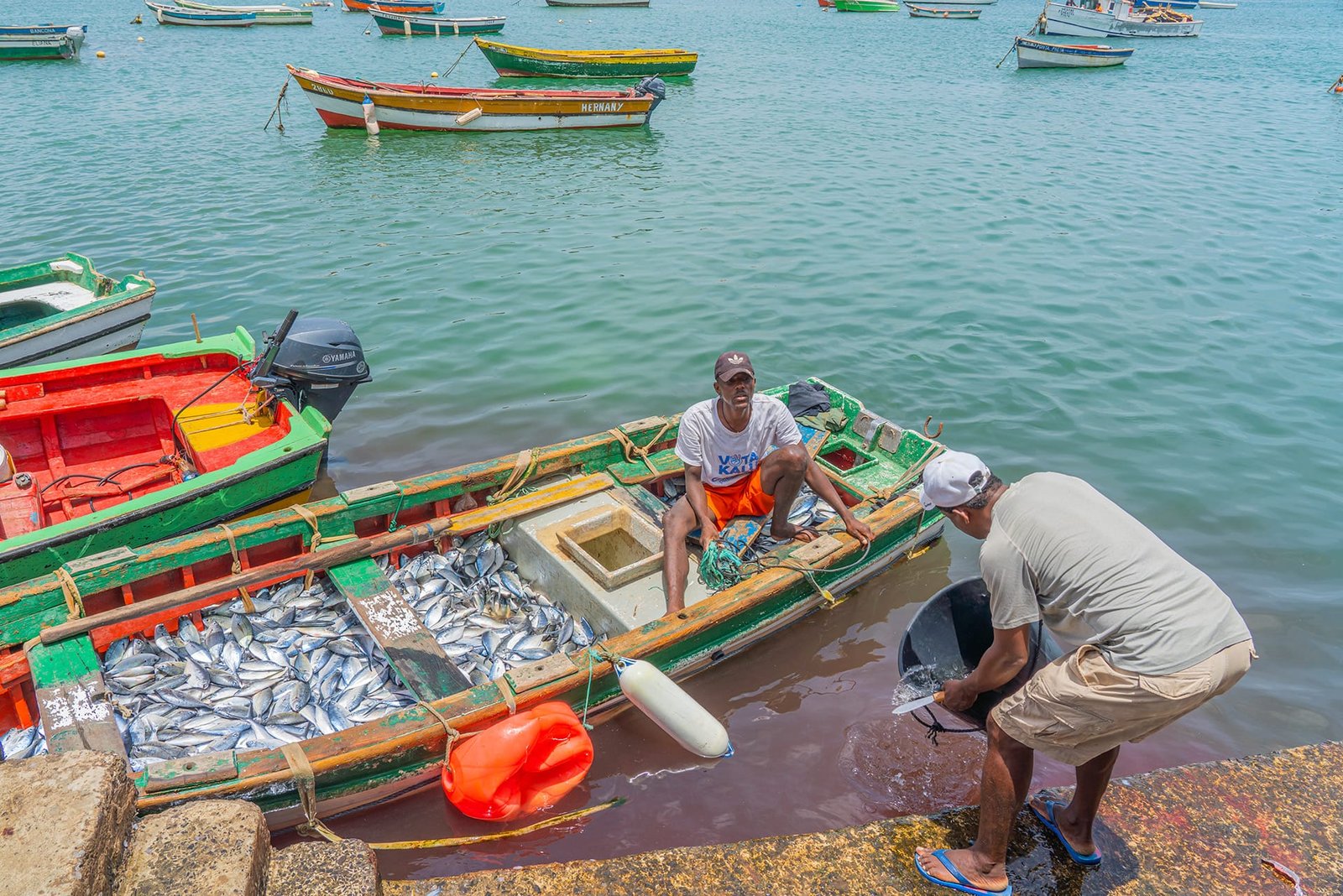 Fishermen in Palmeira, Sal, Cabo Verde
