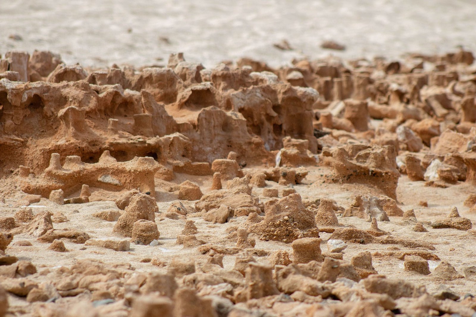 Sand formations in Baía de Murdeira (Murdeira Bay), Sal, Cape Verde