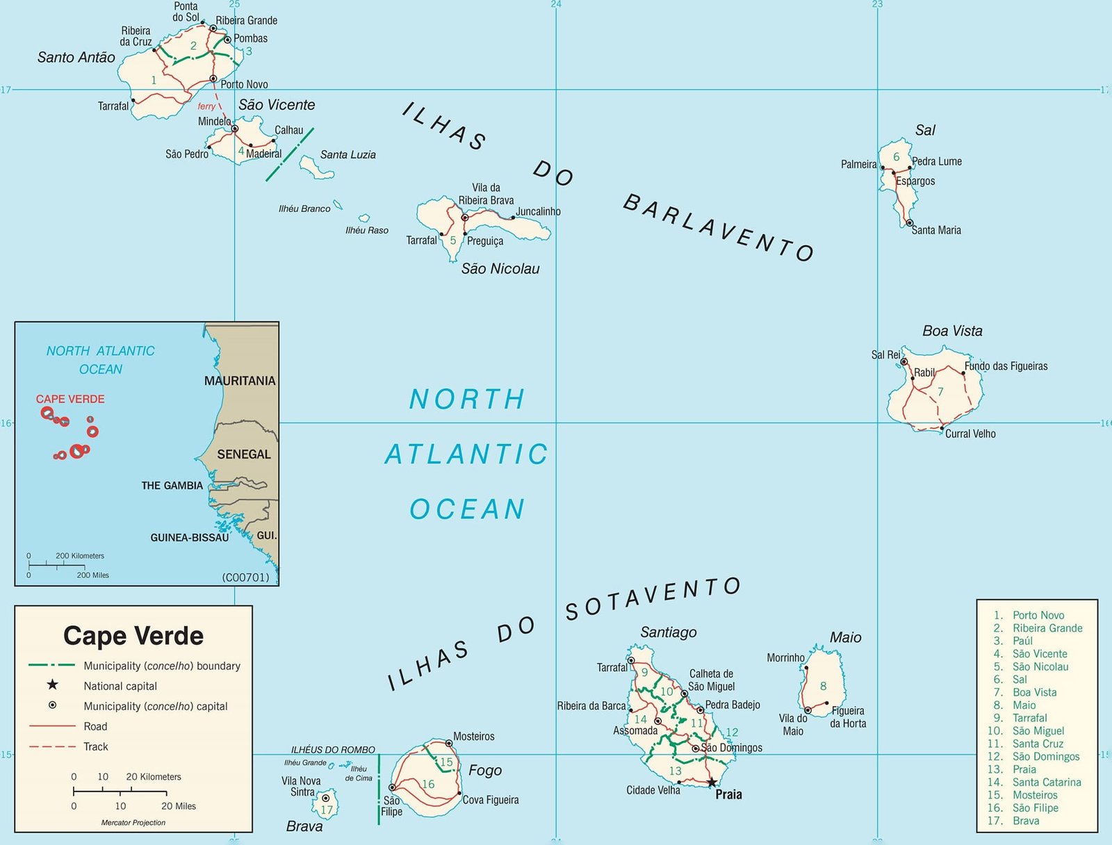 Map of Cape Verde