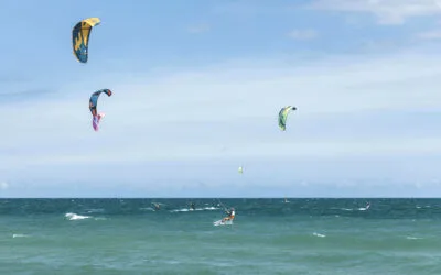 Kiters at the Kite Beach, Sal