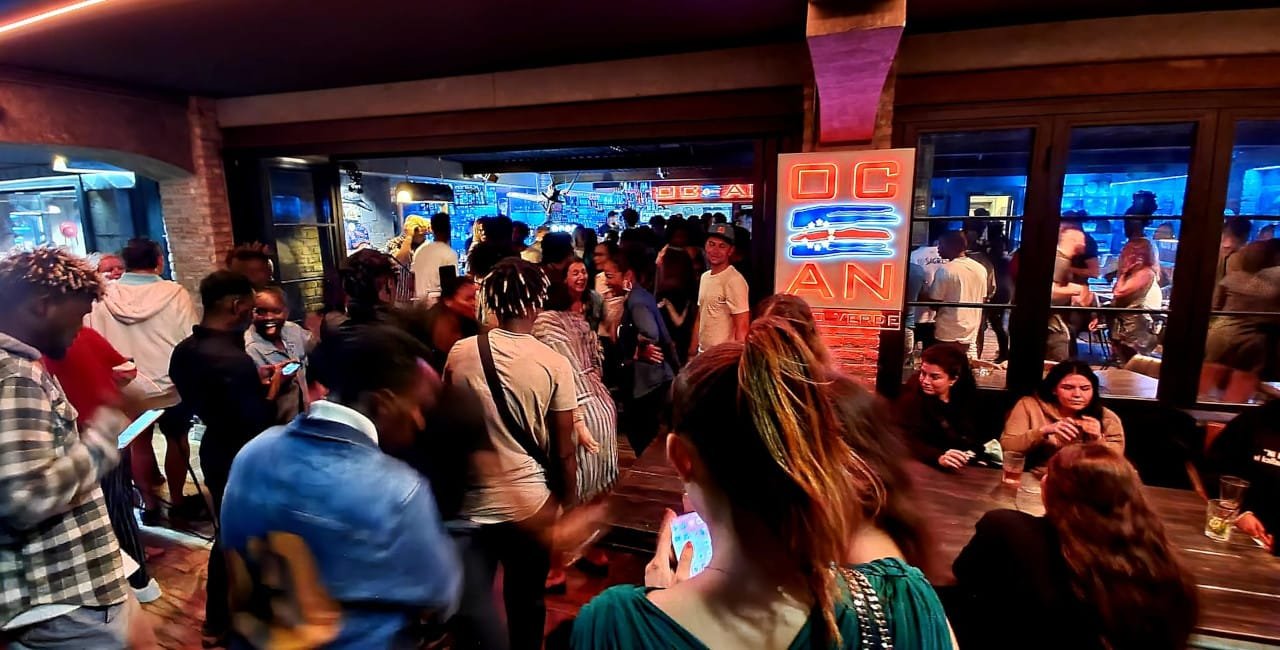 Ocean Cafe in Santa Maria, Sal, Cape Verde - evenings