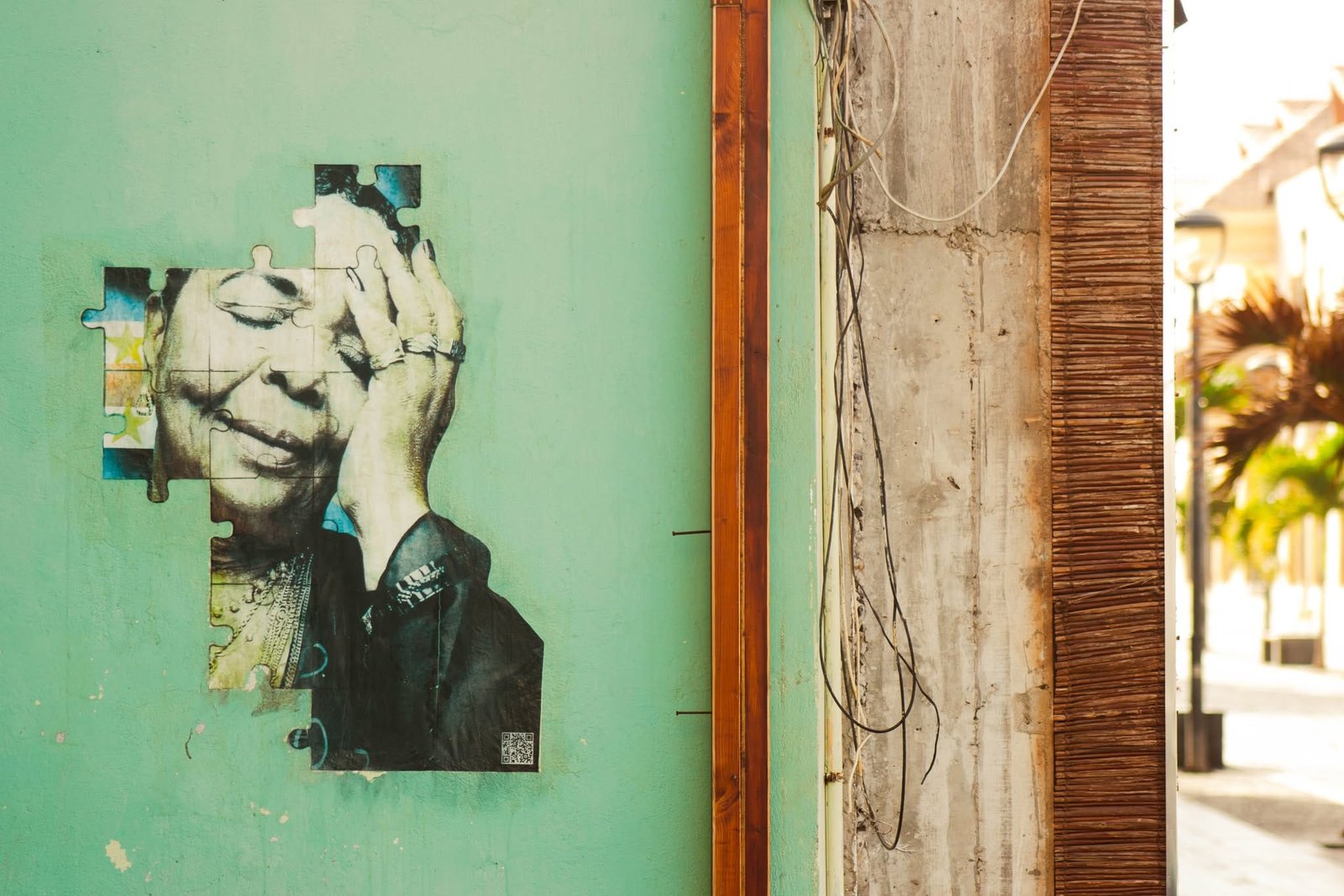Cesaria Evora, the Barefoot Diva, mural in Santa Maria, Sal Cesaria Evora, the Barefoot Diva, mural in Santa Maria, Sal