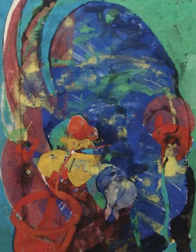Manuel Figueira, Músicacórnea, Gouche on paper, 57x37 cm 1991