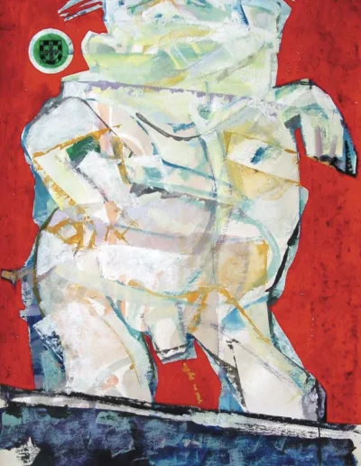 Manuel Figueira, “Portuguese youth” on parade, Gouche on paper, 43x30 cm, 1966